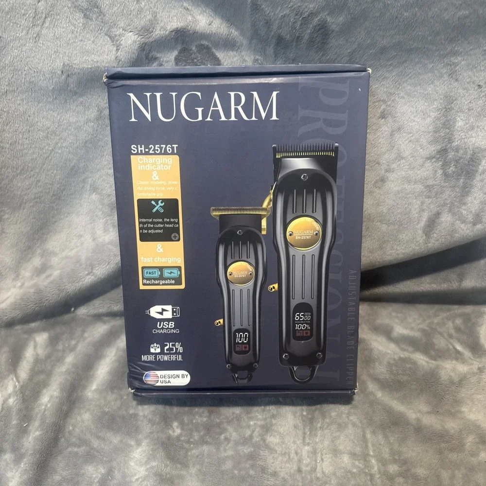 NUGARM Professional Cordless Hair Clippers For Men Rechargeable